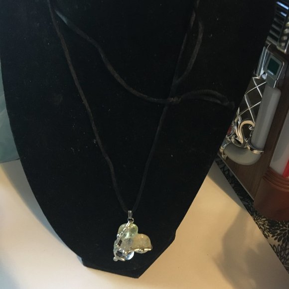 1990s Artsy Rock Crystal Necklace - 373 $12 FIRM - Picture 2 of 3